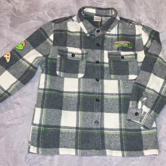 Teenage Mutant Ninja Turtles Big Kid Flannel Shacket - Picture 1 of 5